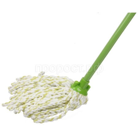 Швабра для пола насадка микрофибра ручка металл. 120см 310363