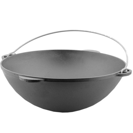 Казан татарский 12л чугунный D32 с крышкой-сковородой и дужкой 