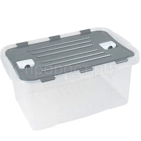 Контейнер д/хранения 10л серый двойная крышка /36767/VERDE