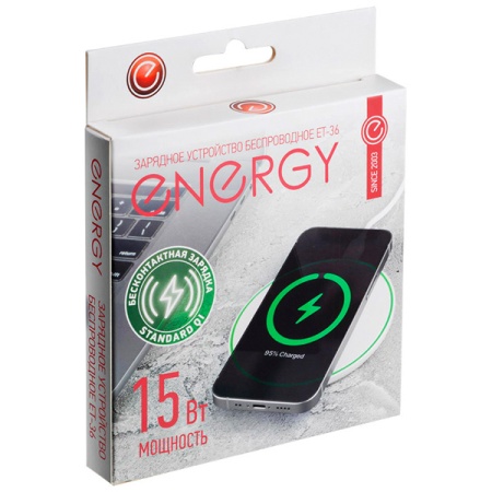Зарядное устройство беспроводное Energy ET-36 /100шт/107357