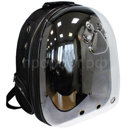 Рюкзак-переноска д/животн.с панор.видом 24x30x40см черный/Рс451ч/