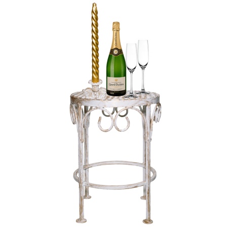 ДЕКОР Подсвечник Ампир бел золото РЗДИ/1шт