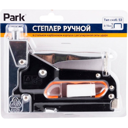 Степлер ручной тип 53 4-14мм карбоновая сталь с регулировкой силы удара/40шт/009172/PARK